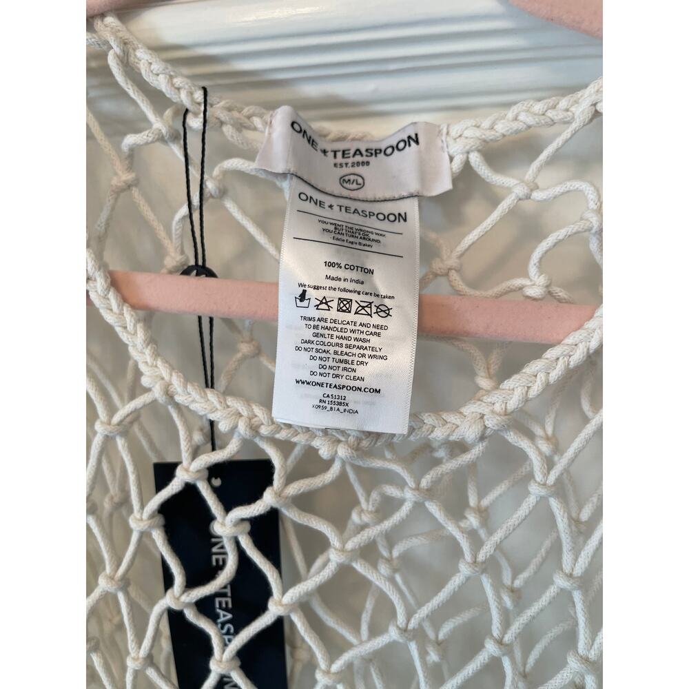 [One Teaspoon] White Net Blouse - Size M/L NWT - Picture 8 of 9